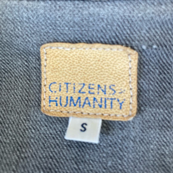 Citizens of Humanity Jean Jacket / black gray distressed classic fitted lovely S - Picture 3 of 16
